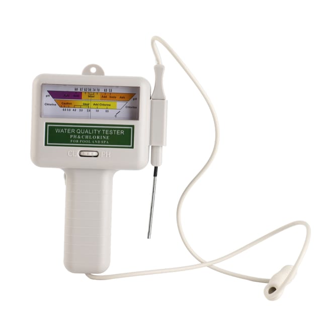 2-in-1-poolwasserqualitätstester Mit Ph- Und Chlorsensor Und Display Für Spa, Aquarium Und Hydrokultur – Weiß
