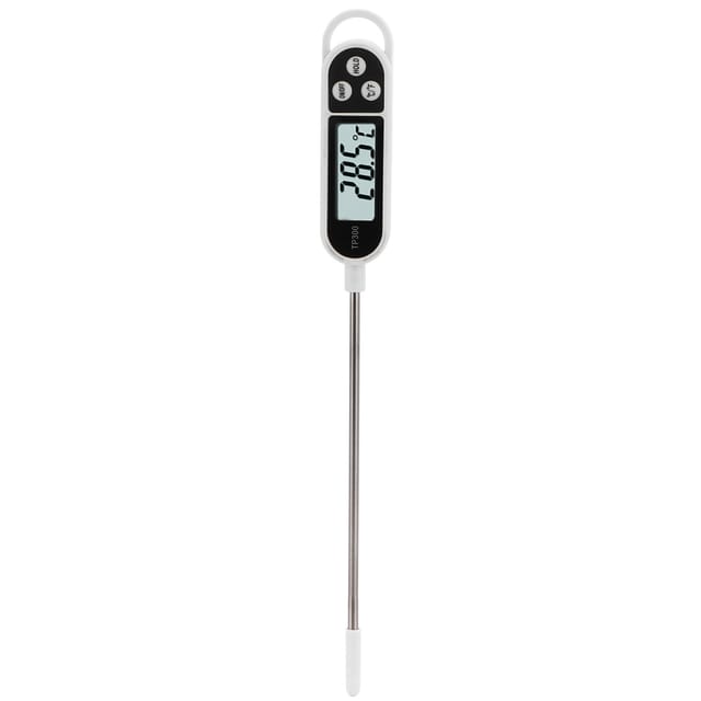 Lebensmittelthermometer Mit Sonde Aus Edelstahl 304 Zur Messung Der Temperatur Von Flüssigkeiten Wie Wasser, Babymilch Und Öl.