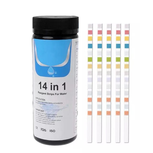 50 Teststreifen Für Pool Und Spa, 14-in-1-wasseranalysator Für Chlor, Brom, Alkalinität, Ph-wert Und Härte