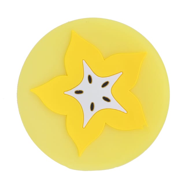 Set Mit 1 Silikonuntersetzer In Form Einer Sternfrucht, 8,5 Cm Durchmesser, Hitzebeständig, Für Küchentisch, Tassen Und Getränke.