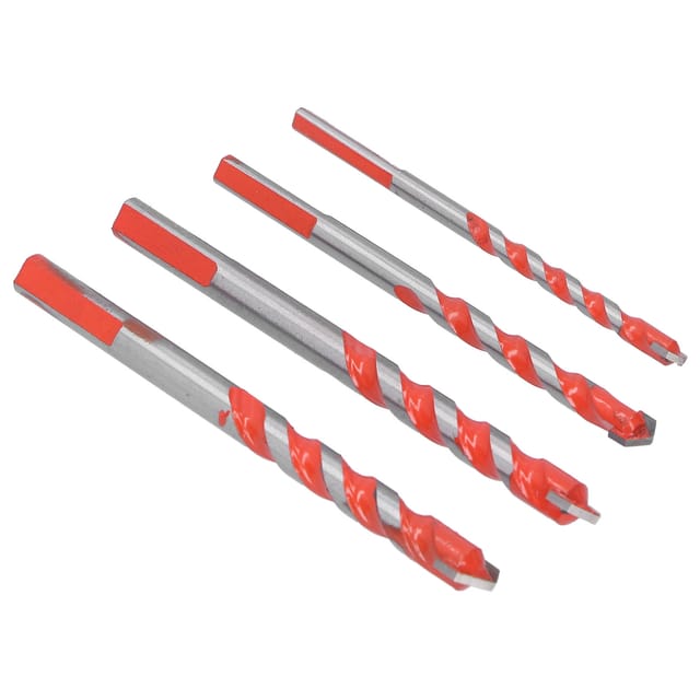 Set Mit 4 Mehrzweck-stahlbohrern: 6 Mm, 8 Mm, 10 Mm, 12 Mm Für Fliesen, Glas, Beton Und Holz