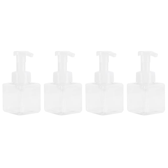 Set Mit 4 Nachfüllbaren, Transparenten 250-ml-petg-schaumspenderflaschen, Kleine Reisegröße