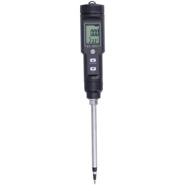Ec-tester Mit Lcd-bildschirm Zur Messung Der Bodenleitfähigkeit Und -temperatur Für Garten- Und Obstgärten