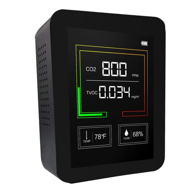 Co2-detektor, Luftqualitätssensor, Temperatur- Und Feuchtigkeitsmesser, Digitalanalysator, Präzises Co2/tvoc-testkit Für Zuhause Und Büro, Echtzeitdaten