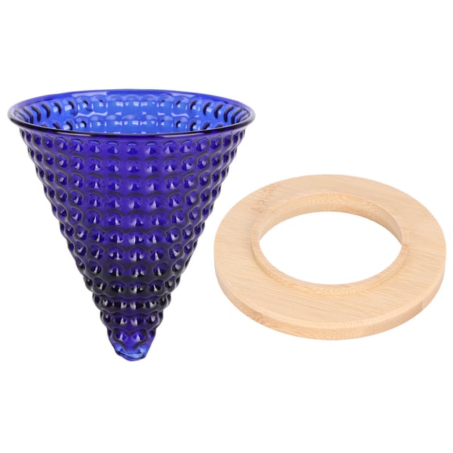 Wiederverwendbarer Glaskaffeefilter, Kaffeetropf-trichter Für Kaffeemaschinenzubehör, Blau