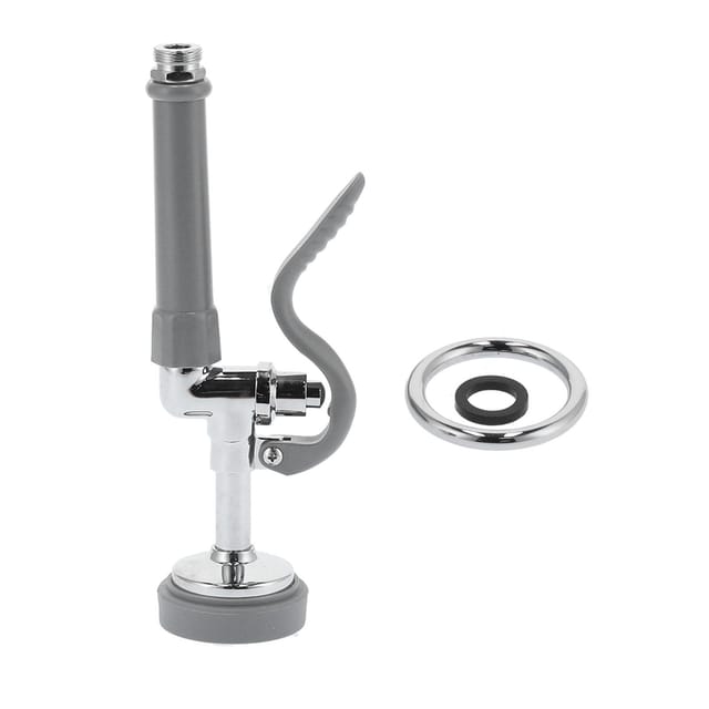 Professioneller Wasserhahn-luftsprudler, Flexibler Hochdruckschlauch, Ersatz-duschkopf, Edelstahl 304, Silbergrau, 26,4 X 6,7 Cm, 630 G. Das Set Beinhaltet: 1 Wasserhahn, 1 Edelstahlring, 1 Silikondic