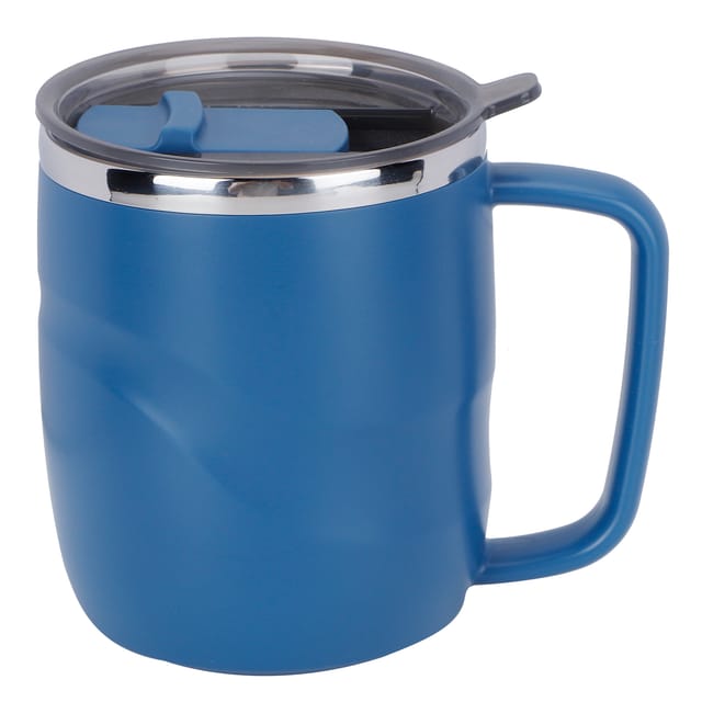 400 Ml Edelstahl-kaffeebecher Mit Deckel, Hitzebeständig, Für Zuhause Oder Büro – Ideales Geschenk (blau)