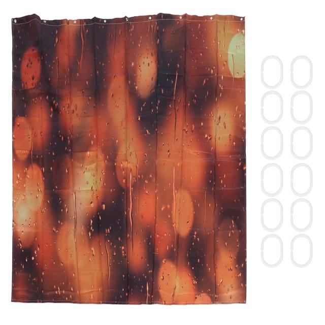 Innovativer, Dicker, Wasserdichter Duschvorhang Mit Ringen Für Das Badezimmer Zu Hause, 150 X 180 Cm