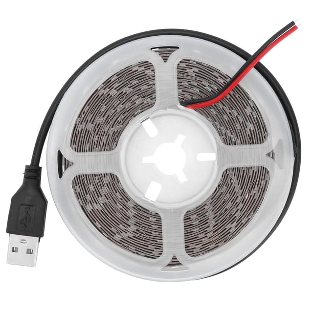5v Usb-niederspannungs-led-streifen, Reinweiß, Flexibel, Für Schlafzimmer, Bar, Ktv, 5 M Lichtleiste, 60 Leds/m, Ip44, 10w