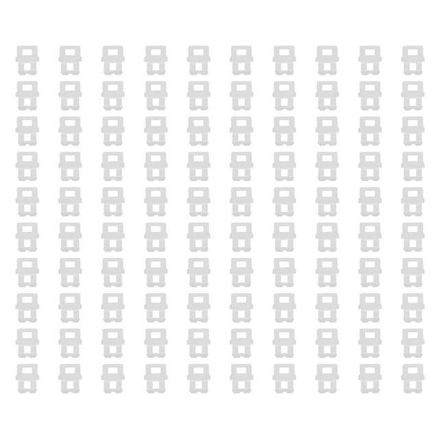 100 Fliesenkalibrierungsclips, Nivelliersystem Typ Fg4, Fliesenabstandshalter, Verlegewerkzeug