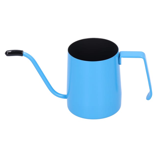 350-ml-wasserfilterkanne Aus Edelstahl 304 Mit Feinem, Handgefertigtem Ausguss Für Selbstgemachten Filterkaffee, Blau Mit Kunststoffhülle