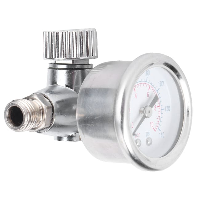 1/4"-luftdruckregler Für Farbpistolen Mit Manometer Und Einstellventil
