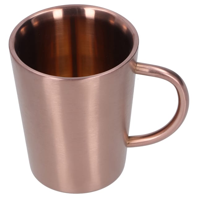 340 Ml Doppelwandiger Bierkrug Aus Edelstahl 304 Mit Henkel Für Kaffee Oder Wasser, Roségoldfarben