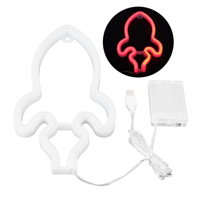 Innovatives, Raketenförmiges Led-neonschild, Neonlampe F ür Babyzimmer, Weihnachten, Hochzeiten, Partydekoration, Rot