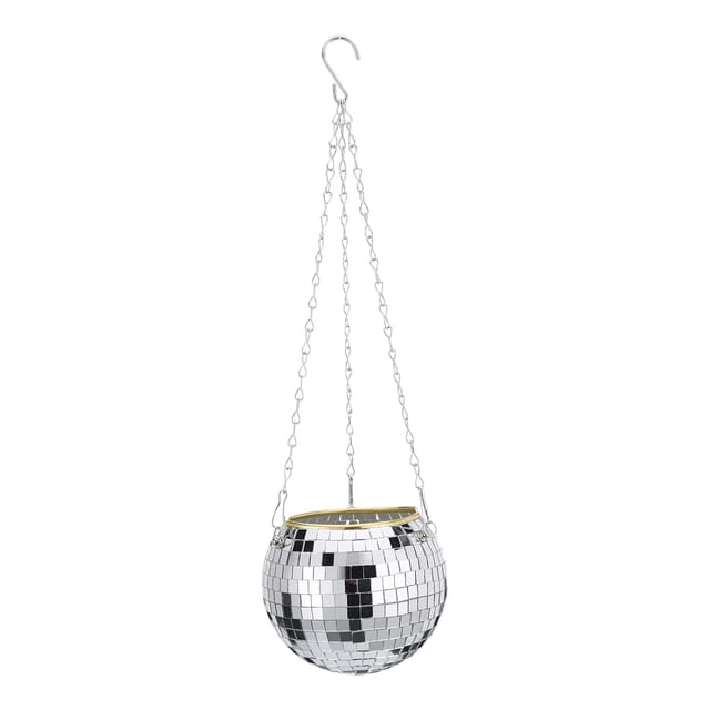 Geräumiger, Vielseitiger, Hängender Kunststoff-discoballon-pflanzkübel Für Garten Oder Terrasse, 15 X 13 Cm, 1 Stück
