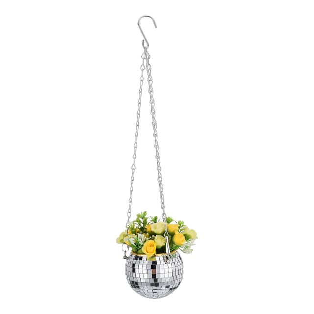 Großer, Vielseitiger Hängeblumentopf Aus Kunststoff Mit Discokugel-design, 10 X 10 X 8 Cm, Für Garten Und Terrasse, 1 Stück