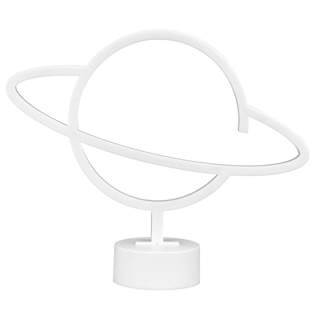 Led-neon-planetenlampe Mit Sockel, Batteriebetrieben, Ideal Zur Dekoration Eines Studentenzimmers, Zuhauses Oder Als Geburtstags- Oder Partygeschenk, Blaues Und Rosa Licht