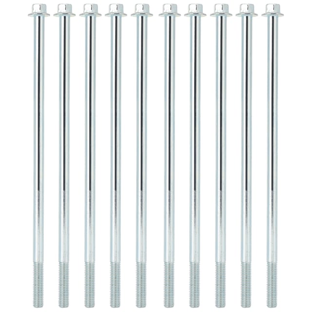 Packung Mit 10 M8x210 Mm Flanschschrauben Für Motorhalterungen, Lange Eisenschrauben, Befestigungsmaterial, 1,25 Mm Steigung, Konkaver Kopf