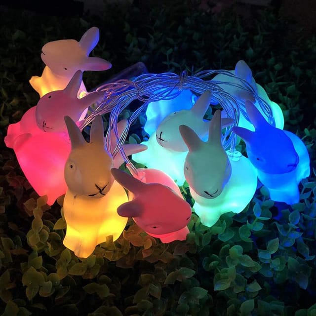 Lichterkette Mit Osterhasenmotiv, 1,5 M, 10 Leds, Weiß, 100 G, 1 Stück