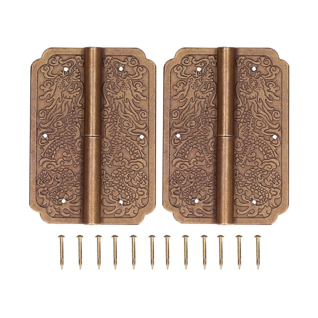 Sets Antiker Retro-scharniere Aus Messing, Beschläge Für Schränke Und Schmuckkästchen
