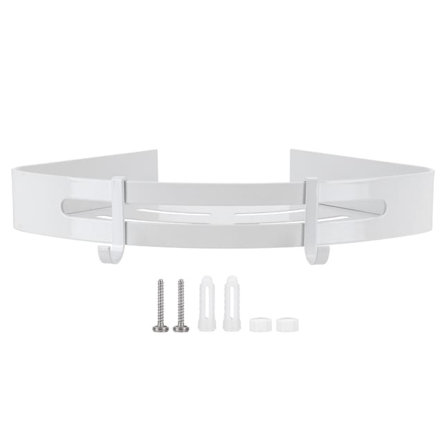 Dreieckiger Toilettenkorb, Weißes Aluminium, Ablagefach, Badezimmer, Hotel, Einlagig