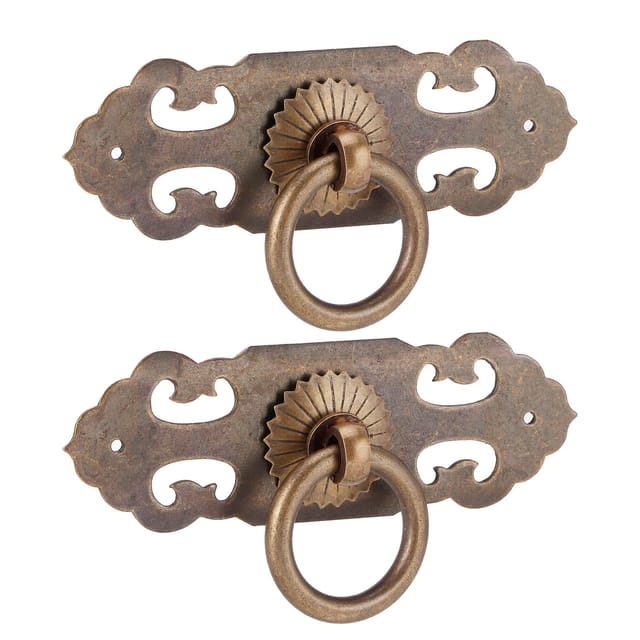 Sets 90 Mm Lange, Hohle, Horizontale Schubladengriffe Aus Kupferbronze Für Möbel- Und Schrankzubehör