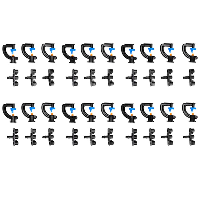 20 Sätze G-typ 180°-brechungsnebel-bewässerungsdüsen Für 4/7"-schläuche