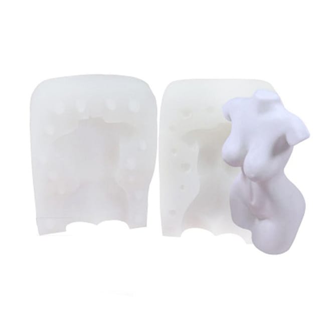 3d-silikonform Des Weiblichen Menschlichen Körpers In 2 Teilen Für Diy-bastelarbeiten Wie Seife, Kerzen, Gips Und Harz