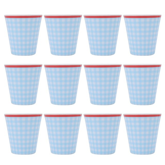 Set Aus 12 Melamin-trinkbechern Mit Keramikähnlicher Oberfläche, Geeignet Für Restaurants, Schulen, Küchen Und Als Tischgeschirr.