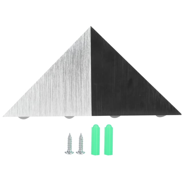 Dreieckige Led-wandleuchte, 5 W, Silber/schwarzes Aluminium, 85–265 V, 235 X 168 X 120 X 30 Mm, Warmweißes Licht, Für Wohnzimmer, Schlafzimmer, Flur, Café, Bar, Ktv, Dekoration, 1 Stück