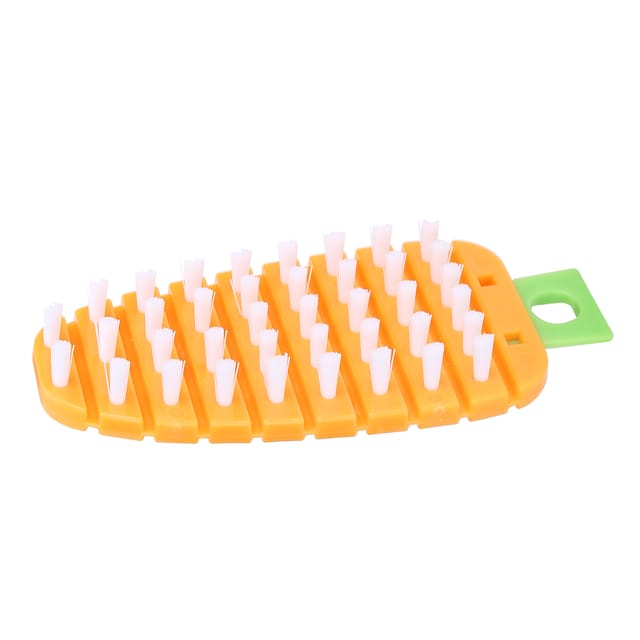 Karottenförmige Gemüsebürste, Kartoffelbürste, Obstreiniger, Küchenbürste, Pp+pe, 14 X 6 Cm, Orange, 1 Stück