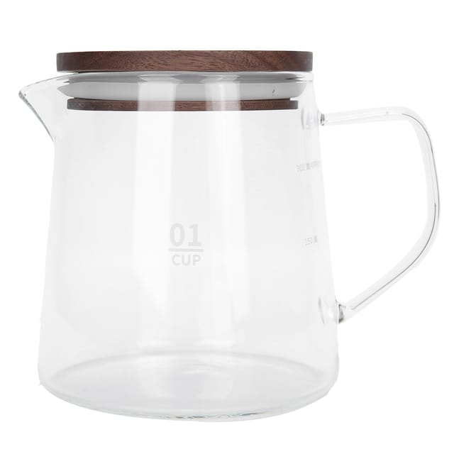 Kaffeekanne Mit Hitzebeständigem Deckel Aus Borosilikatglas Und Isoliertem Griff Für Tee, Milch, Saft (300 Ml)