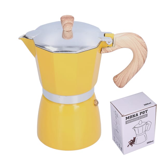 300 Ml Mokkakanne Aus Aluminiumlegierung Für Gas-, Spiritus- Und Elektroherde, 6 Tassen