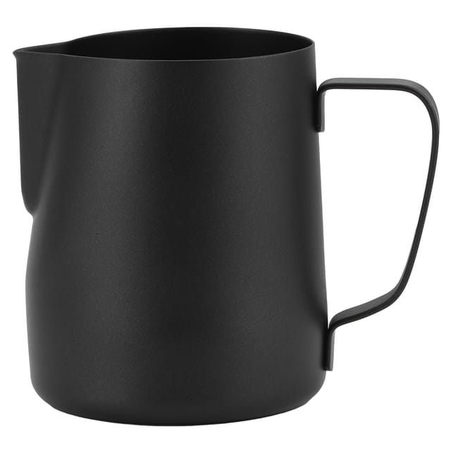 Japanische Milchkaraffe Aus Edelstahl 304 Zum Aufschäumen Von Kaffee Zu Hause Oder In Der Bar, 600 Ml, Schwarz
