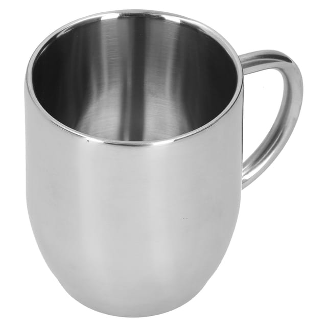 Doppelwandiger Kaffeebecher Aus Edelstahl 304 Mit Verstärktem Griff, 350 Ml, Für Den Bürogebrauch