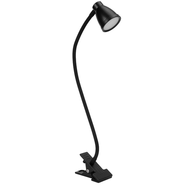 Usb-klemm-leselampe Mit 10 Dimmstufen, 3 Farbtemperaturen, 24 Leds, 5 W, Schwarz, Für Schreibtisch Und Tisch