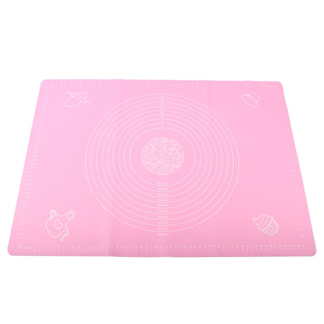 Silikon-backmatte Mit Graduierung, Antihaftbeschichtet, Hitzebeständig (230 °c), 44 X 64 Cm, Rosa, 409 G