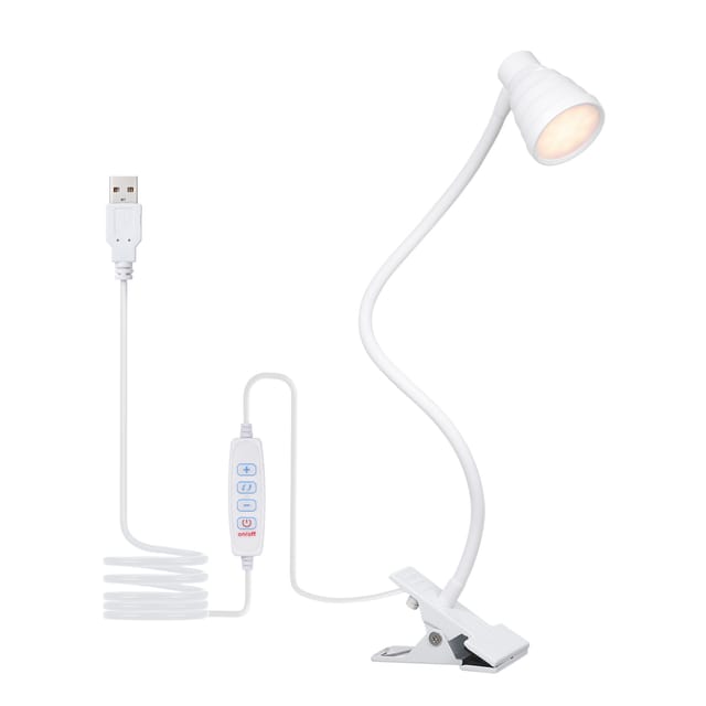Tomshine 5w 24 Led-schreibtischlampe Mit Usb-anschluss, 3 Farben Und 10 Helligkeitsstufen, Memory-funktion, 1-minuten-timer, 400 Mm Flexibler Schlauch, Schwarz Oder Weiß