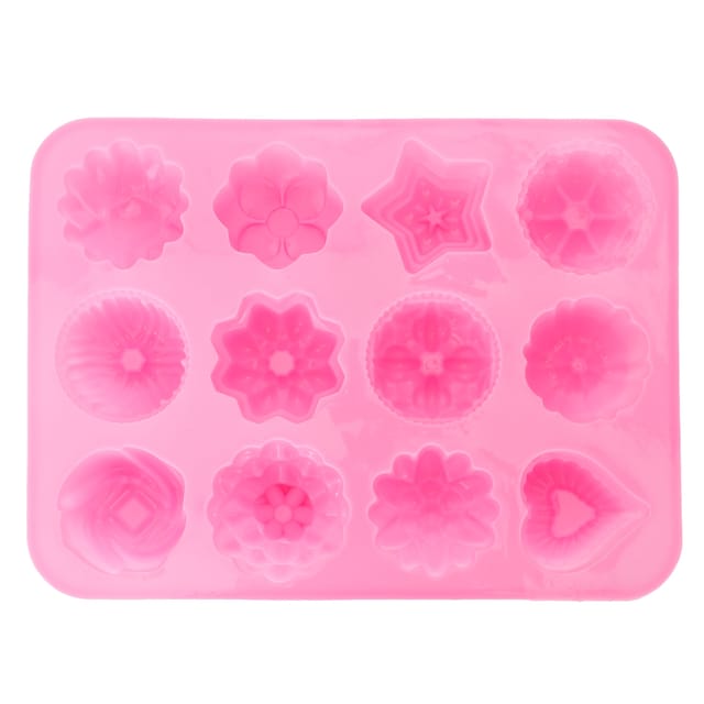 Silikonform Mit 12 Mulden Für Schokoladenkuchen, Pudding, Fondant, Gebäck, Selbstgemachtes Küchenzubehör