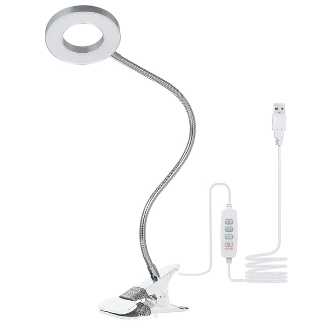 Tomshine Usb-klemm-schreibtischlampe Mit 3 Farbmodi Und 10 Helligkeitsstufen, Anti-ermüdungsfunktion, 48 Leds, 360° Drehbare Leselampe