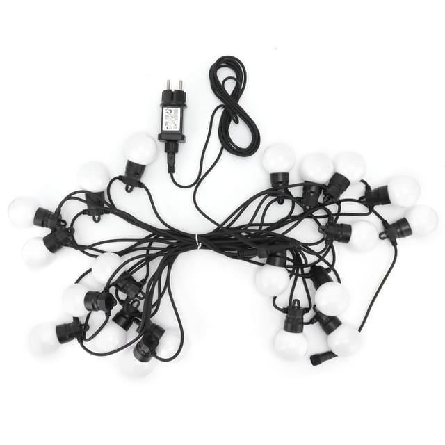 Ip44 Wasserdichte Lichterkette Für Den Außenbereich, G50, 10 M, 20 Warmweiße Led-lampen Aus Kunststoff Für Partydekoration, Garten Und Terrasse