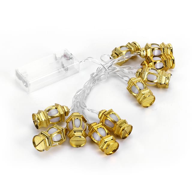 Dekorative Lichterkette In Form Einer Ölflasche Für Ramadan Und Eid-feierlichkeiten, 10 Goldene Leds, 1,63 M, Aa-batterien Erforderlich
