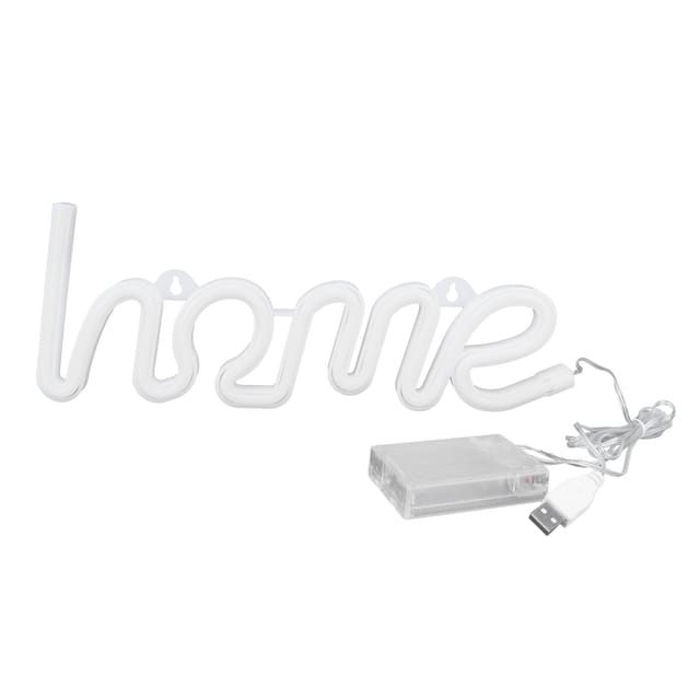 Buntes Neonschild In Form Eines Hauses, Led-wandleuchte, Usb- Oder Batteriebetrieben, Für Weihnachten Und Partys.