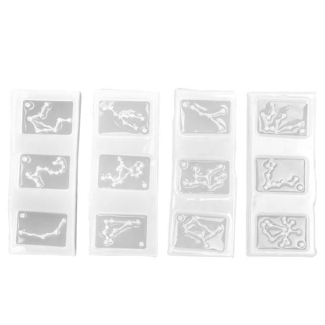 Set Mit 4 Silikon-anhängerformen (ohne Bohren), Ideal Für Die Schmuckherstellung Zu Hause, In Der Küche Oder Für Diy-projekte.