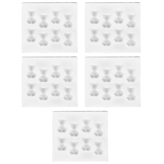 Set Mit 5 Bärenförmigen Silikonformen F ür Die Schmuckherstellung, Anhänger Und Zum Backen.