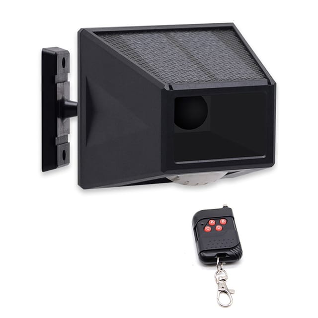 Solarbetriebener Bewegungsmelder Mit Alarmfunktion, 110-db-sirene, Led-blitzlichtern, 433-mhz-fernbedienung, Wasserdicht (ip65), Wiederaufladbar, Für Bauernhof, Villa, Garten, Scheune Und Lagerhalle