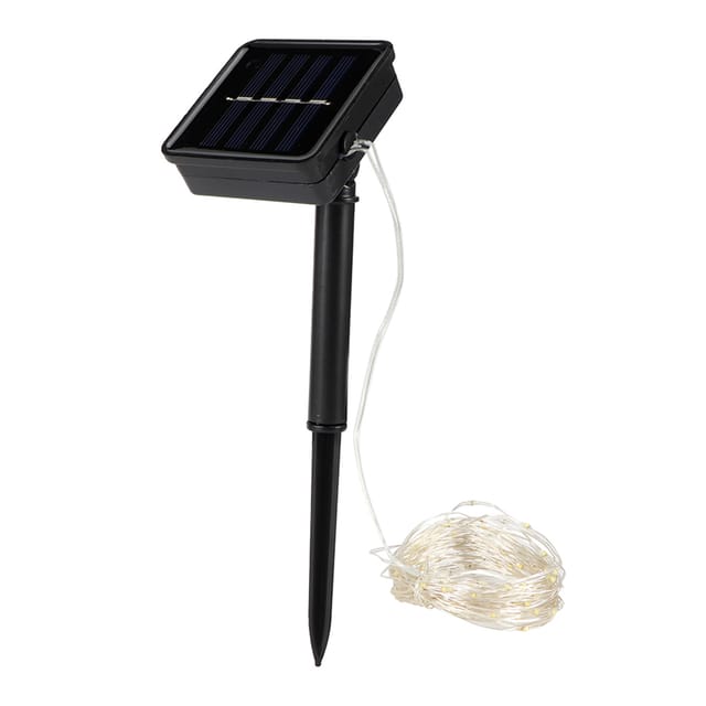 Solarbetriebene Lichterkette, 50 Leds, 8 Modi, Außenbeleuchtung, Dekorativ, Ip44 Wasserdicht, Warmweiß
