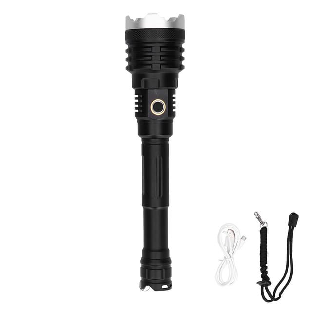 Ultrahelle Led-taschenlampe Mit 5 Zoomstufen, Notfall-taschenlampe Für Den Außenbereich, Usb-ladefunktion