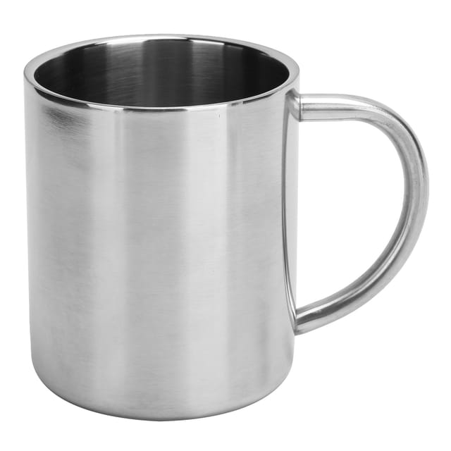 Hochglanzpolierter Kaffeebecher Aus Edelstahl 304 Mit Henkel, 300 Ml, Tragbar