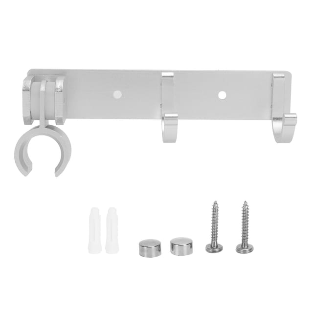Verstellbare Duschkopfhalterung Mit Wandhaken, Aufbewahrungsorganizer Für Badezimmeraccessoires, Aluminium, 158 X 30 X 64 Mm